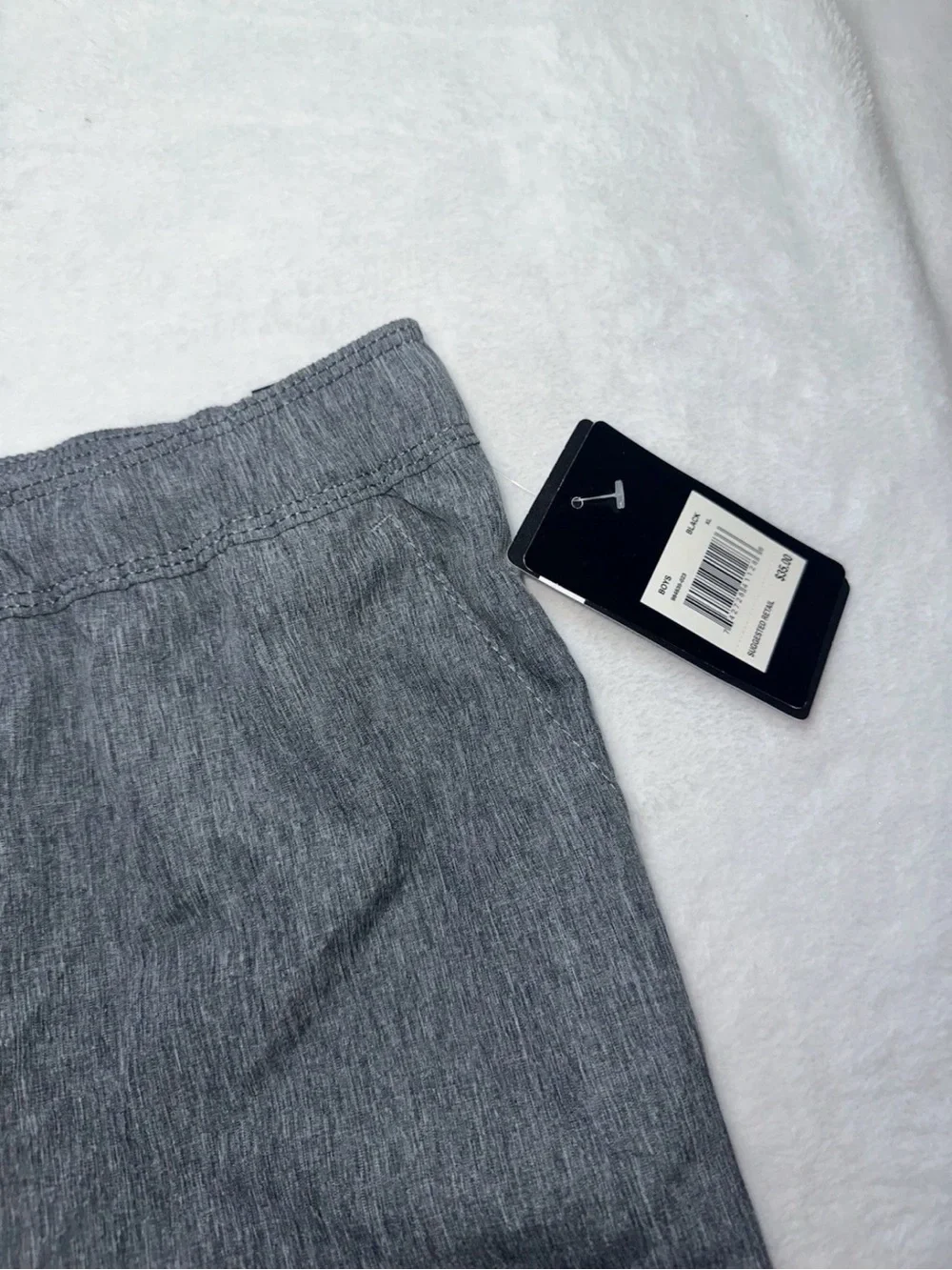 Hurley Gray Black Solid Swim Shorts Trunks Boys XL NWT New